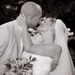 Kingscote Barn Wedding Photograph Black and White