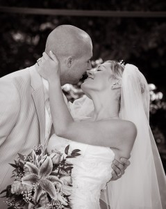 Kingscote Barn Wedding Photograph Black and White