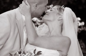 Kingscote Barn Wedding Photograph Black and White