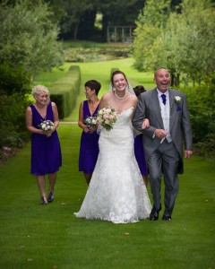 Walking up the aisle at Rococo Gardens