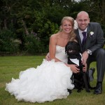 Black Labrador as Pageboy