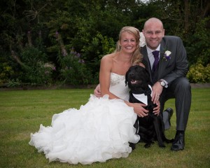 Black Labrador as Pageboy