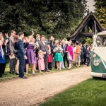 Hardwicke Church Wedding, SPilt screen Campervan