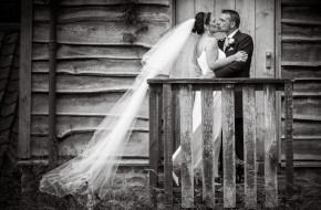 Hellens wedding Black and white picture