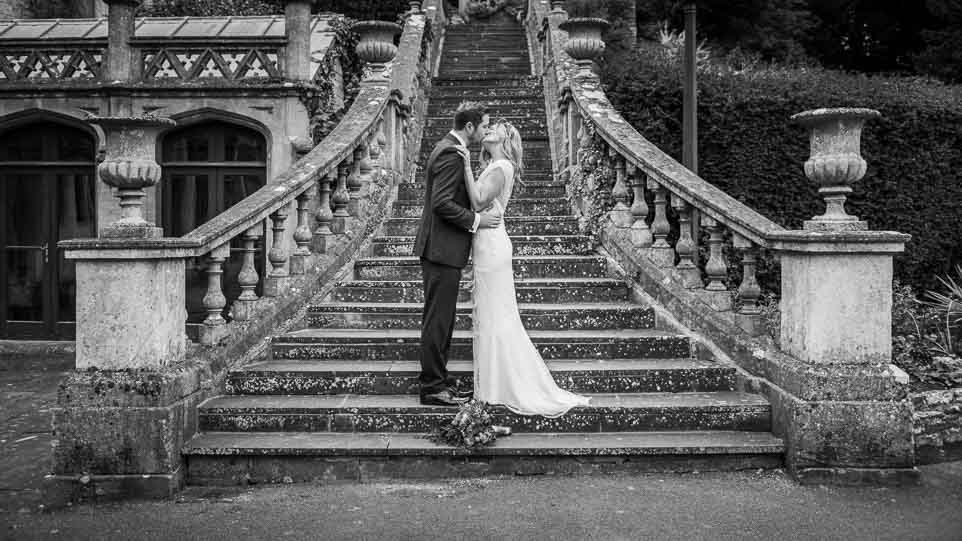 Castle Combe Wedding photograph, bride and groom.