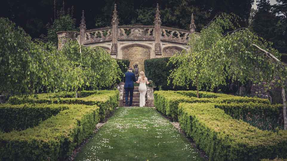 Castle Combe Wedding photograph, bride and groom.